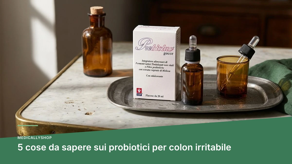 Confezioni di probiotici per colon irritabile confrontate in etichetta