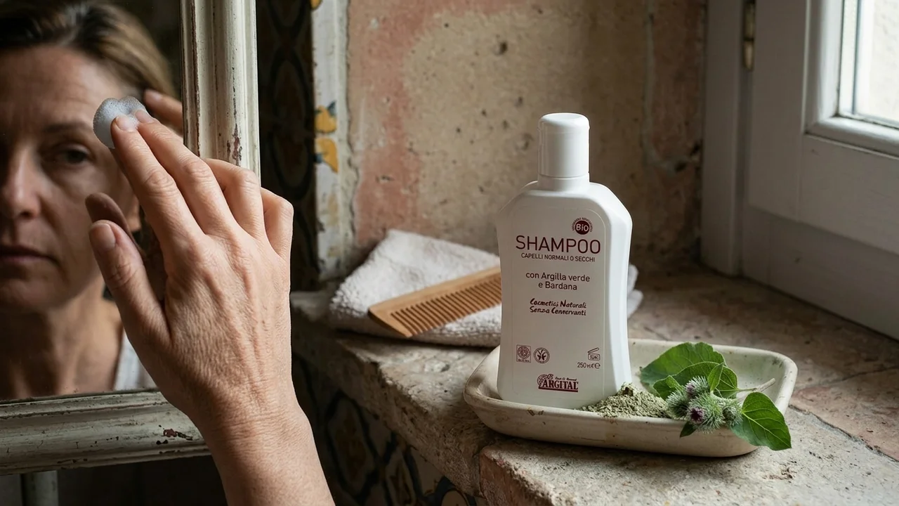 Shampoo solido naturale adagiato su portasapone forato ad asciugare