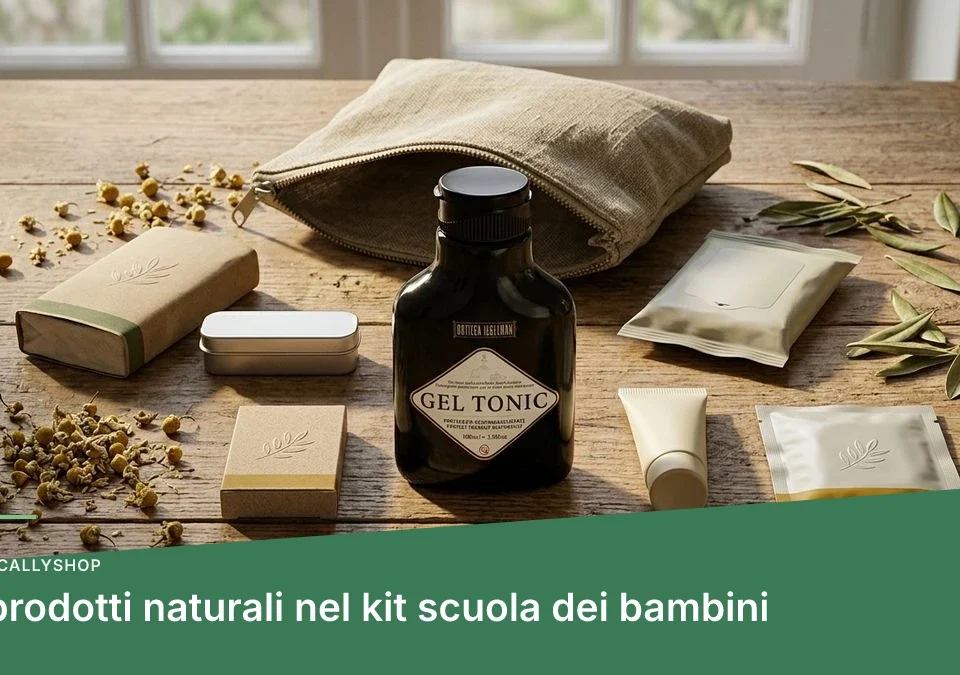 7 prodotti naturali nel kit scuola dei bambini