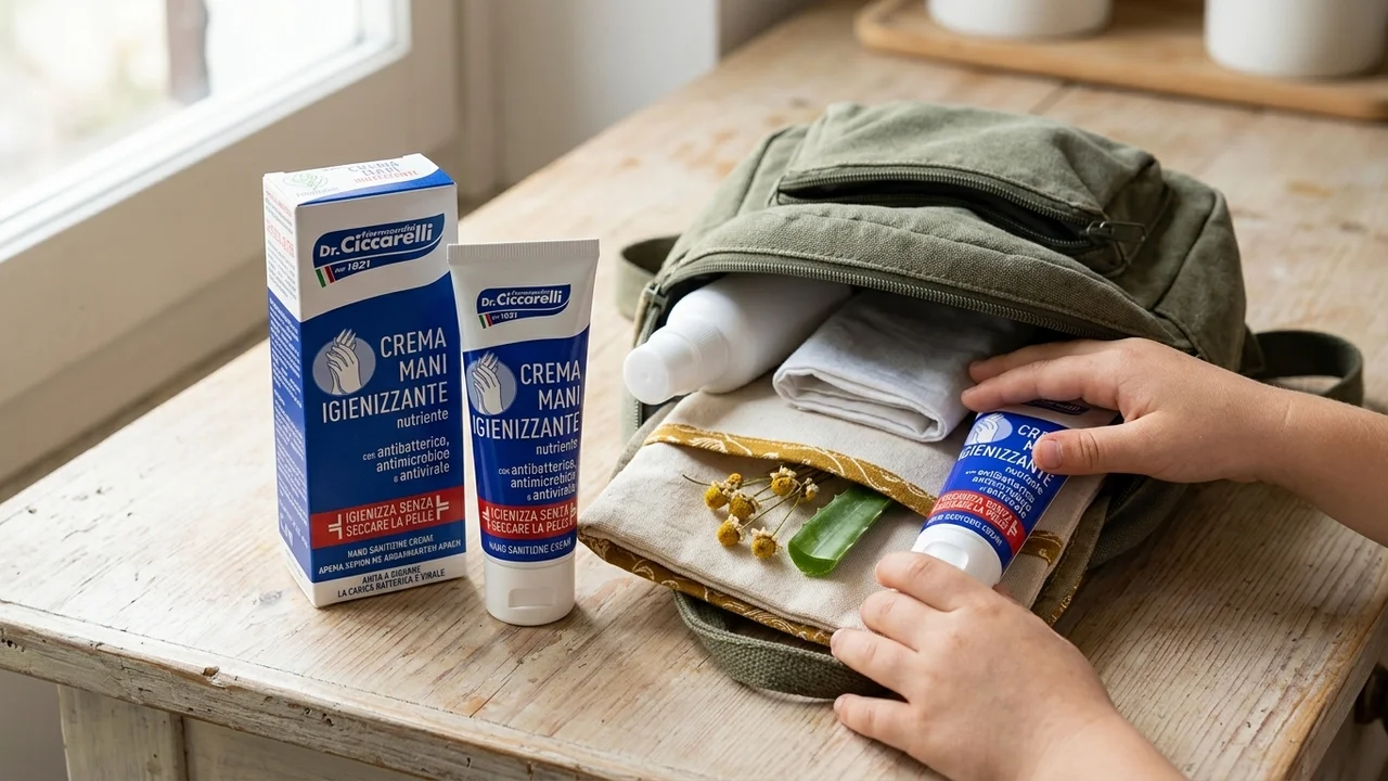 Salviette naturali per le mani pronte prima della merenda a scuola