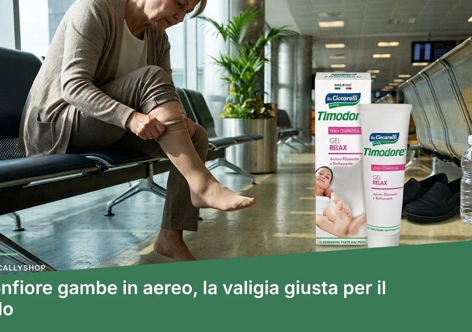 Gonfiore gambe in aereo, la valigia giusta per il volo